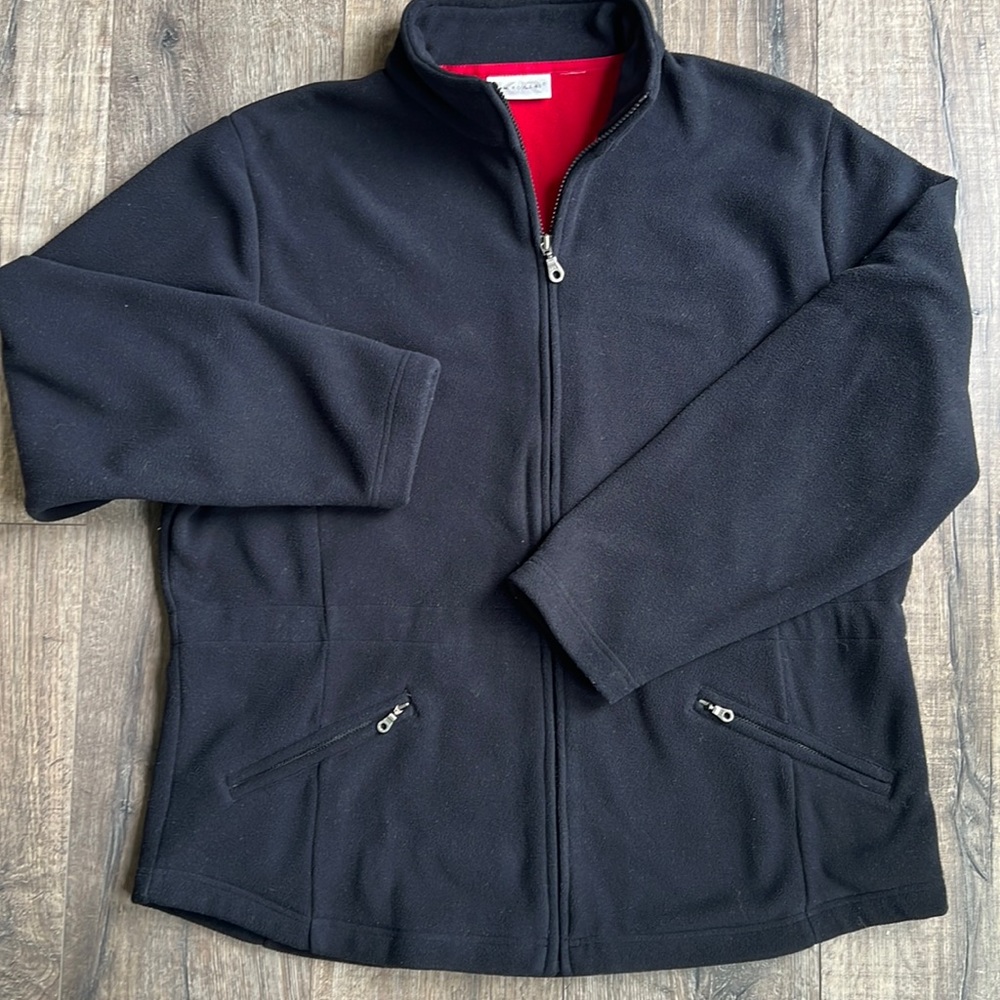 Kim Rogers black fleece jacket